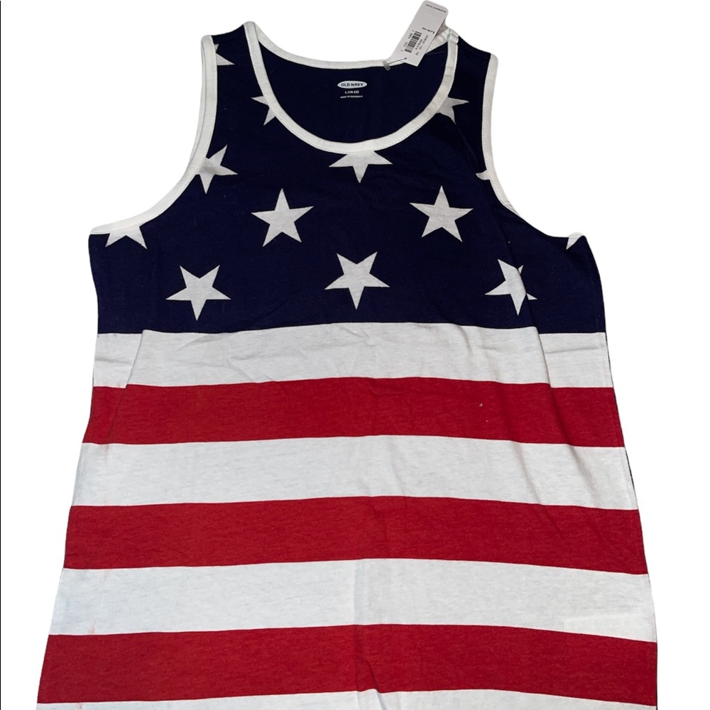 💛🇺🇸Old Navy Boys 🎇4th of July Tank… NWT .. Size 10/12